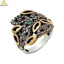 Gümüş Otantik Taşlı Yüzük